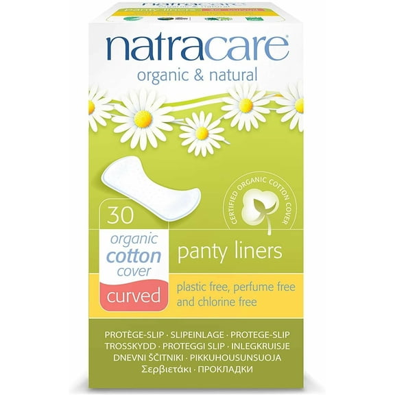 Natracare Organic & Natural Curved Panty Liners 30 ea (Pack of 4)