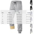 thumbnail image 3 of Xcmzpl Men's Fleece Lined Winter Sweatpant Sherpa Thermal Hiking Athletic Joggers Elastic Drawstring Waist Solid Cinch Bottom Pants with Pockets, 3 of 7