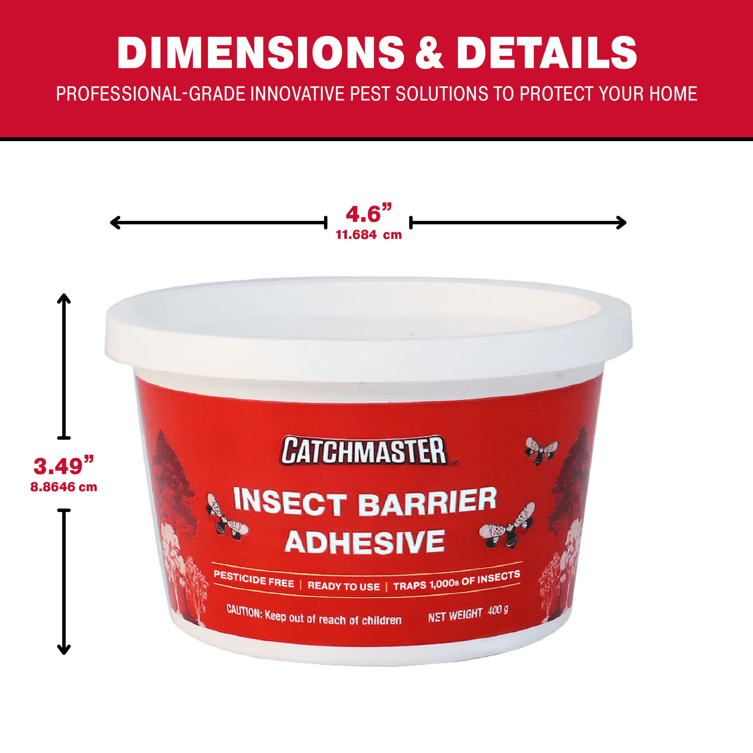Catchmaster Tree Banding Insect Barrier 6Pk, 15oz Pails, Outdoor Crawling Insect Trap
