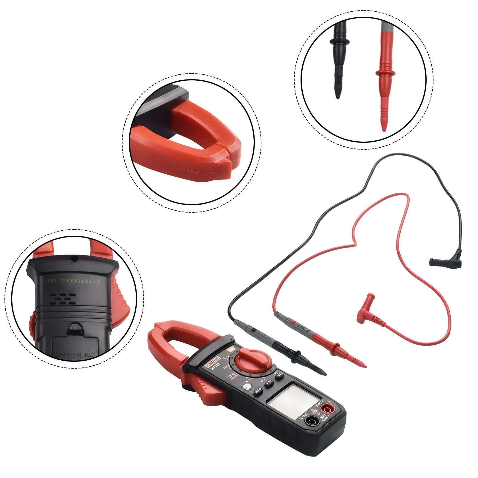 St181 Digital Clamp Multimeter 400A Ac/Dc Clamp Ammeter with Backlight 4000Count