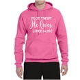 thumbnail image 2 of Wild Bobby Plot Twist He Lives Luke 24:23 Inspirational/Christian Unisex Graphic Hoodie Sweatshirt, Neon Pink, X-Large, 2 of 5
