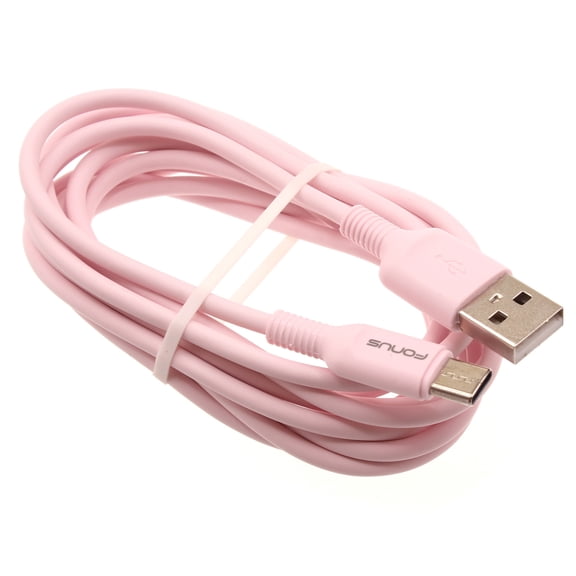Pink 6ft USB-C Cable for T-Mobile REVVL 6 PRO 5G Phone - Charger Cord Power Wire Type-C Fast Charge G9J Compatible With REVVL 6 PRO 5G