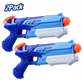 2 Pack Super Water Gun Water Blasters 300CC High Capacity Water Soaker Blaster Squirt Toys Swimming Pool Beach Sand Water Fighting Toy