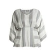thumbnail image 6 of Studio West Women's Plus Size Striped Tunic Shirt, 6 of 6