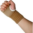 thumbnail image 3 of SURJDE 2PCS Elastic Wrist Support Carpal Tunnel Brace Wrist Adjustable Compression Strap Wrist Support for Carpal Tunnel Tendonitis Wrist (Khaki, One Size), 3 of 5