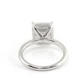 thumbnail image 4 of solitaire jewels 4CT Asscher Moissanite Hidden Halo Engagement Ring For Women, 10K White Gold, 4 of 6