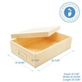 thumbnail image 4 of Shallow Wooden Box with Lid 12-3/8" x 8-13/16", Pack of 25 Unfinished Wooden Storage Boxes for Crafts and Home/Party Display, by Woodpeckers, 4 of 8