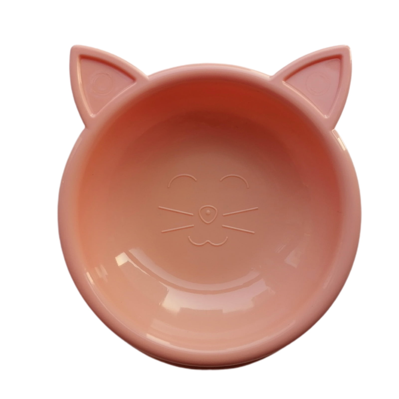 HEVIRGO Pet Food Bowl Cat Face Shape Large Capacity Feeding Dish Cat