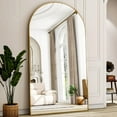 thumbnail image 3 of SHATTERVUE 77"x38" Arched Large Full Length Mirror Floor Mirrors Wall Mounted,Gold, 3 of 6