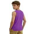 thumbnail image 6 of LIBRCLO Teen Tank Tops for Boys Size 14 Years Round Neck Quick Dry Soft Undershirts Casual Fashion Prints Summer Beach Tops Hawaiian Sleeveless T Shirts Purple, 6 of 6