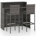 thumbnail image 5 of vidaXL Garden Bar Set Black, Cream White, 5 of 27