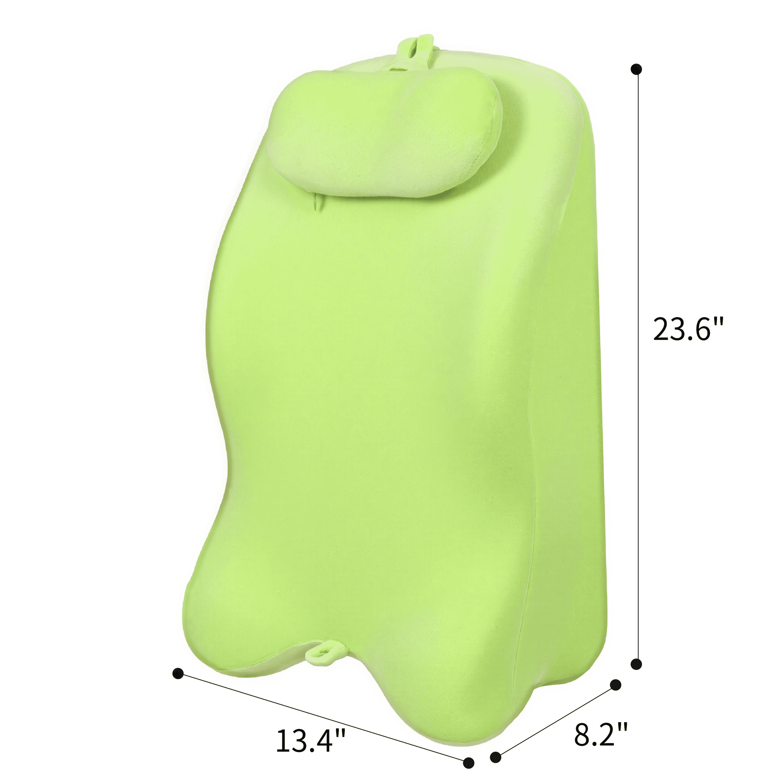 Memory Foam Ergonomic Rest Pillow – Prone Sleeping & Bed Reading Pillow, Back Pain & Acid Reflux Support, Massage-Friendly with Removable Cover