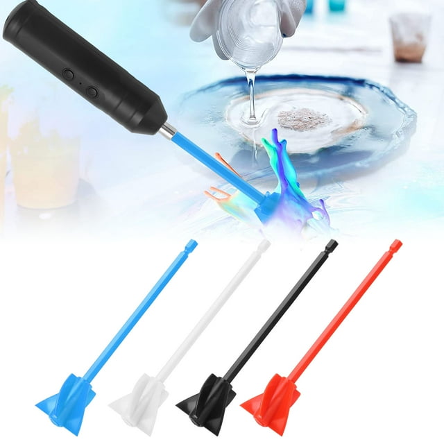 Paletas Mezcladoras De Resina De 5 Cuchillas, Diseño En Espiral Para Una Mezcla Uniforme, Reduce Las Burbujas De Aire, Reutilizable Y Duradero, Material ABS, Vástago Hexagonal De