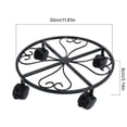 thumbnail image 2 of Hengguang 2 Pcs 12 inch Metal Plant Caddy with Wheels,Load Capacity 150 lbs Heavy Duty Plant Stand Base with 360 Degree Lockable Wheels,Plant Dolly with Wheels for Indoor,Outdoor(B style black), 2 of 7