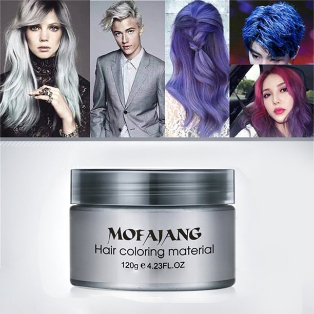 Hair Color Wax Black,Unisex Temporary Moisturizing Modelling Fashion