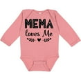 thumbnail image 3 of Inktastic Mema Loves Me Baby Clothes Girls Long Sleeve Baby Bodysuit, 3 of 5