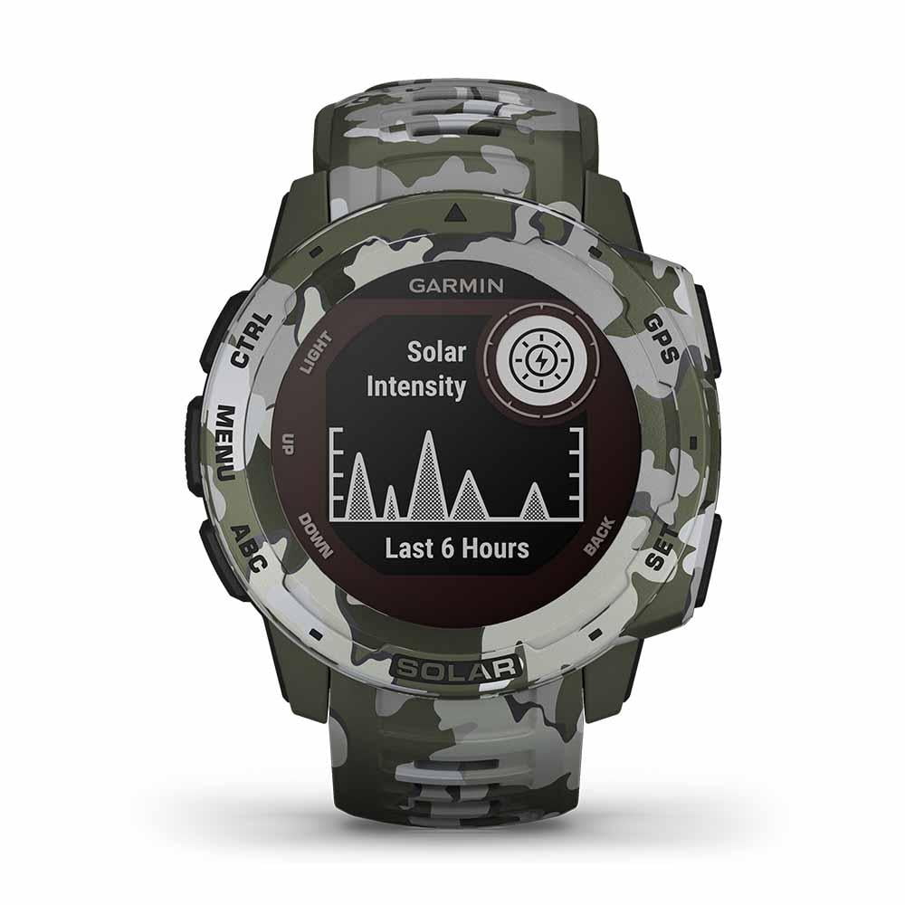 Garmin Instinct Solar Camo (Lichen) GPS Military Smartwatch Power Bundle | Includes PlayBetter Power Bank Charger & Screen Protectors | Outdoor Hunting Gear | Solar Hiking Watch | 010-02293-16