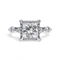 thumbnail image 2 of IGI Certified Lab Grown Diamond Engagement Ring For Women | Center 7MM Princess Cut Halo Solitaire Wedding Promise Rings For Her In 14k Solid White Gold | F-G, VS-SI Quality (3.10 Ctw) Ring Size-6, 2 of 7