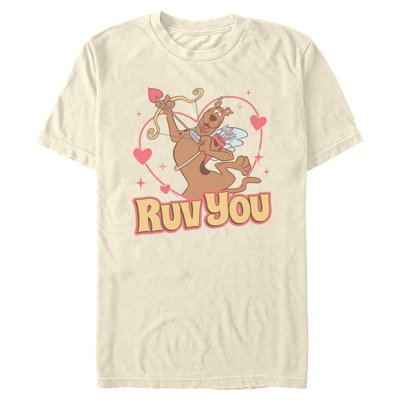 Mens Scooby Doo I Ruv You Hearts T Shirt