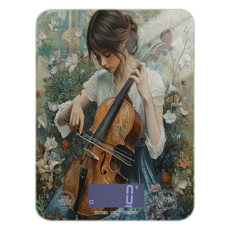 

WOBOGO Aesthetically Pleasing Violin Kitchen Scale Digital Gram and Ounce Weighing for Cooking Baking Ketogenic Diet Meal Prep