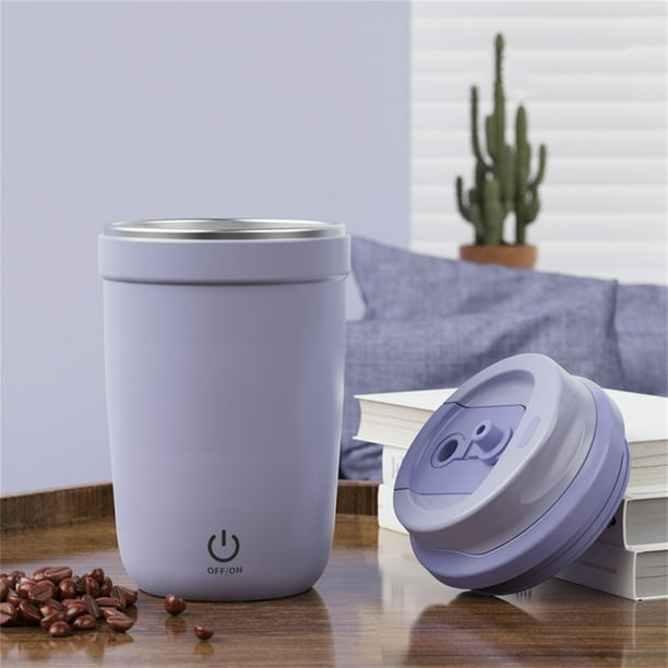 pstuiky Taza mezcladora automática de acero inoxidable, recargable, portátil y multifuncional.
