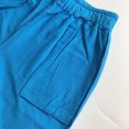 thumbnail image 3 of Mgmyaa Mens Cotton Knit Athletic Gym Shorts Drawstring Elastic Waist Work Out Jogger Shorts Blue L, 3 of 5