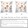 thumbnail image 6 of Ryan&nbsp; Blue Orange Floral Pillow Covers 22x22 Set of 2 Cute Botanical Print Vintage FlowerLeave Decorative Throw Pillows Fall Seasonal Pillowcase Cotton Square Cushion Cover Decor, 6 of 6
