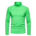 thumbnail image 1 of pstuiky camisas de manga larga para hombre, Camiseta informal de color liso para hombre, cuello alto, manga larga, base, manga larga, cuello alto Tops de hombre xxl, 1 of 9