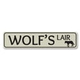 thumbnail image 2 of Wolf's Lair Novelty Decor, Metal Wall Sign - 4x18 Inches, 2 of 4