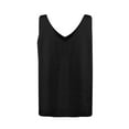 thumbnail image 4 of Tank Tops for Women Women's Vest Sleeveless Shirts for Women V Neck Tees Blouses Casual Basic Tops Pullover Tank Top Kagetolytai Black 3X, 4 of 5