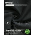 thumbnail image 2 of MAYFISH Men's Bamboo Rayon Boxers Boxer Shorts Soft Relaxed Summer Sleepwear Shorts Underwear (3A,S), 2 of 5
