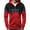 Red(New), variant on PNTUTB Men's Zip Up Hoodie Color Block Long Sleeve Casual Sweatshirt Sport Outwear with Pocket