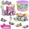 1059 Pieces Friends Building Toys Set, Heartlake Café Hair Salon Building Block Set, Roleplay STEM Toy Kitz, Valentines Day Gifts for Adult Girls Kids 6+ (Pink)