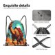 thumbnail image 4 of Fotbe Cool Camel Oasis Vibes Bolsa Mochila con Cordón Estampada, Bolsa de Gimnasio Deportiva, Bolsa Cinch, Bolsa con Cordón para Hombres y Mujeres-Medium, 4 of 6