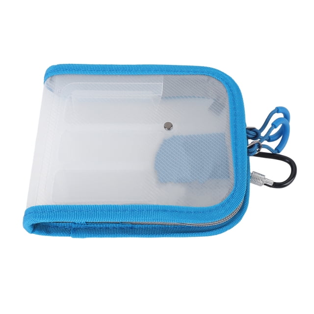 Boîte de Rangement pour Leurres de Pêche, Petite Boîte de Rangement Transparente à 6 Compartiments pour Matériel de Pêche, Organisateur d'Appâts de Pêche Portable avec 2 Fermetures Éclair pour Extérieur, Boîte à Matériel Premium