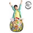thumbnail image 3 of Floral Storage Toy Bag Chair, Daffodil Petals in Contrast Tones Flourishing Floret Nostalgic Eastern Print, Stuffed Animal Organizer Washable Bag, Large Size, Yellow and Grey, by Ambesonne, 3 of 3