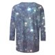 thumbnail image 5 of Heisall Womens Tops 3/4 Sleeve Round Neck Loose Casual Tshirts Striped Print Pullover, 5 of 6