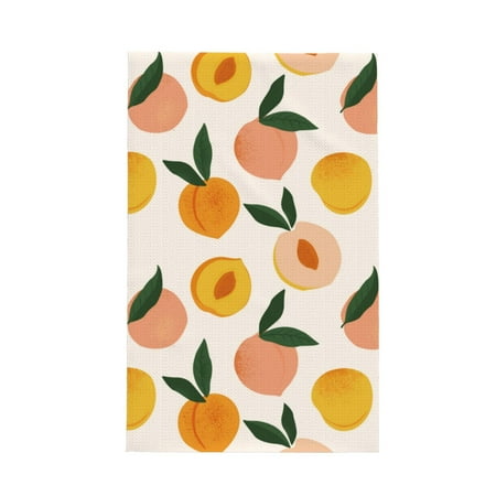

Absorbent Kitchen Towels Peach1 Quick Drying Dish Towels for Kitchen Drying Soft Hand Towels with Lanyard for Kitchen Decor