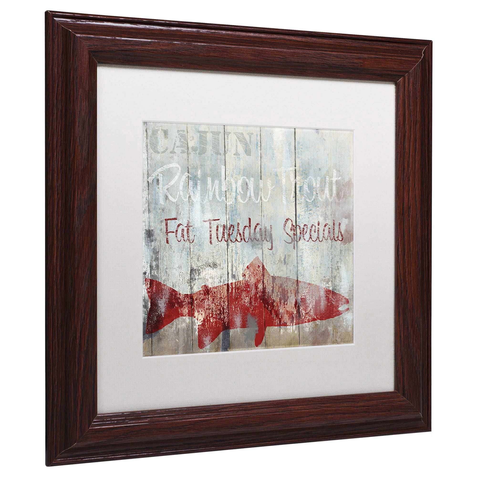 Trademark Fine Art "New Orleans Seafood III" Canvas Art by Color Bakery White Matte, Wood Frame