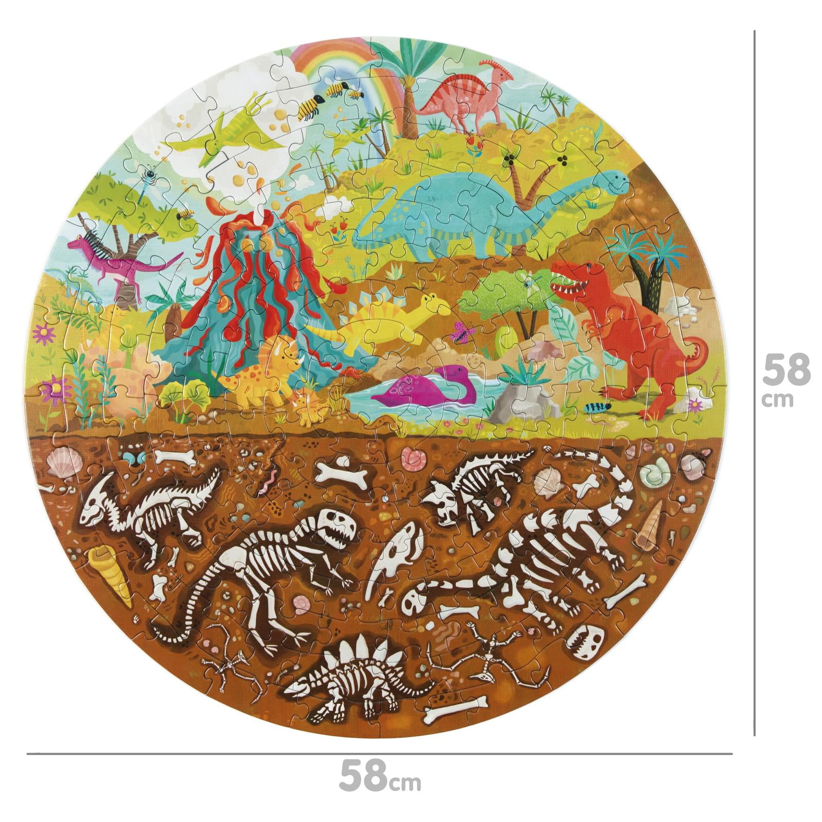 Children’s Jigsaw Puzzle by boppi – 150 Piece Dinosaurs Puzzle for Kids – Made with 100% Recycled Card