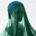 thumbnail image 3 of Generic Women's Soft Chiffon Long Scarf Shawl Fashion Hijab Wrap Hijab Tudung Hijab With Cap Attached Hijab Scarf Veil Scarf For Women Wrap For Head Scarf Non-slip Hijab With Cape, 3 of 3