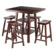 thumbnail image 1 of Juego de mesa alta Ergode Orlando 5 piezas 2 estantes 4 Taburetes Saddle Seat 94548-VV, 1 of 2