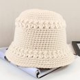thumbnail image 5 of CoCopeaunts Bucket Hats for Women Autumn Winter Warm Handmade Thick Wool Knitting Hat Solid Color Hundred Take Fisherman Hat, 5 of 8