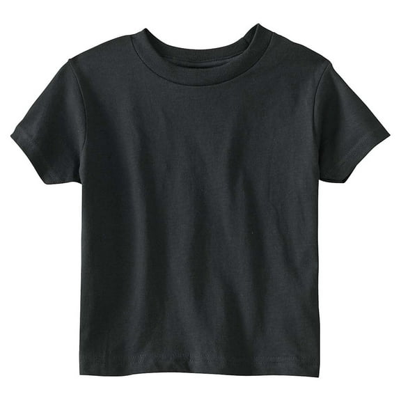 Toddler Cotton Jersey Tee , RS3301 , Black , 7M