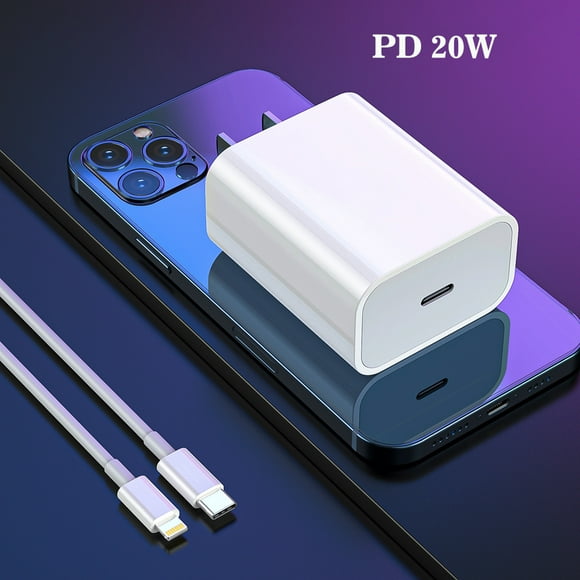 Fast Charger 20W USB C Charger Adapter Plug with Type C to Lightning Cable Compatible with i-Phone 7 8 X Xs Max 11 & 11 Pro Max Pad
