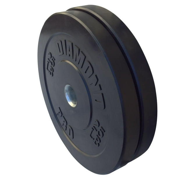 Diamond Pro Black Bumper Plate, Pair of 25 lbs