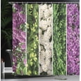 thumbnail image 4 of Ambesonne Flower Shower Curtain, Blooming Bouquet Romance, 69"Wx84"L, Green Violet, 4 of 5