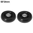 thumbnail image 1 of 2uds. 1 par de ruedas de goma, ruedas silenciosas para cubierta de carrito, herramienta de reparación de lujo (68*24mm), 1 of 5