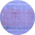 thumbnail image 1 of Ahgly Company Indoor Round Abstract Blue Modern Area Rugs, 4' Round, 1 of 4