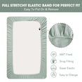 thumbnail image 2 of Little Grape Land Muslin Crib Sheets 2 Pack, 100% Cotton Fitted Baby Mattress Sheets for Boys & Girls, Soft Breathable Neutral Nursery Bedding, Standard Crib Size 52"x28", Safari, 2 of 7